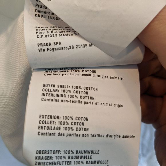 Prada white Oxford shirt 15.5(39) BNWT - Picture 7 of 10